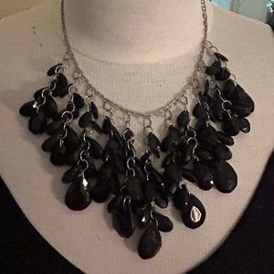 Black & silver necklace to make a statement!!